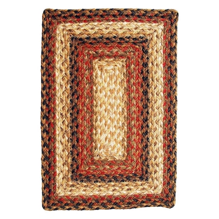 Homespice Decor 10 x 10 in. Russet Jute Braided Rugs, Beige 565044